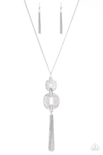 Load image into Gallery viewer, Timelessly Tasseled - Silver Earrings/ Necklace Set