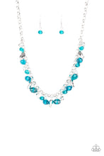 Load image into Gallery viewer, Downstage Dazzle - Blue Earrings/ Necklace Set