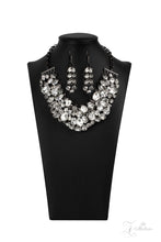 Load image into Gallery viewer, Ambitious Zi Collection Black/White Earrings/Necklace Set