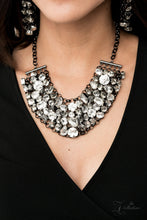 Load image into Gallery viewer, Ambitious Zi Collection Black/White Earrings/Necklace Set