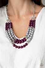 Load image into Gallery viewer, BEAD Your Own Drum - Purple Earrings/ Necklace Set
