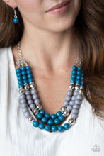 Load image into Gallery viewer, BEAD Your Own Drum - Blue Earrings/ Necklace Set