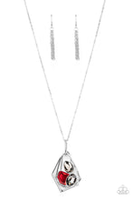Load image into Gallery viewer, All Systems GLOW - Red Necklace w/ Silver Earrings