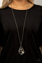 Load image into Gallery viewer, All Systems GLOW - Black Necklace w/ Silver Earrings