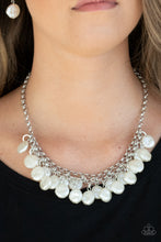 Load image into Gallery viewer, BEACHFRONT and Center - White Earrings/ Necklace Set