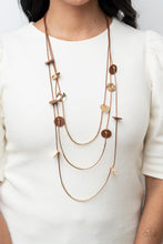 Load image into Gallery viewer, Alluring Luxe - Brown Earrings/ Necklace Set