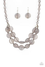 Load image into Gallery viewer, Beach Day Demure - Silver Gray Earrings/ Necklace Set