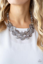 Load image into Gallery viewer, Beach Day Demure - Silver Gray Earrings/ Necklace Set