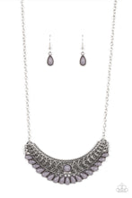 Load image into Gallery viewer, Abundantly Aztec - Silver Earrings/ Necklace Set