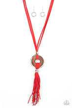 Load image into Gallery viewer, ARTISANS and Crafts - Red Necklace w/ Silver Earrings