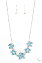 Load image into Gallery viewer, Garden Daydream - Blue Necklace w/ Silver Earrings