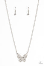 Load image into Gallery viewer, Baroque Butterfly - White Earrings/ Necklace Set