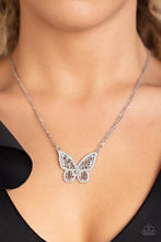 Load image into Gallery viewer, Baroque Butterfly - White Earrings/ Necklace Set