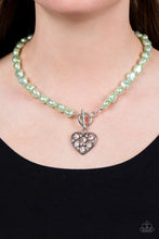 Load image into Gallery viewer, Color Me Smitten - Green Necklace w/ Silver Earrings