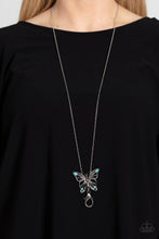 Load image into Gallery viewer, Badlands Butterfly - Blue Earrings/ Necklace Set