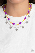 Load image into Gallery viewer, Rainbow Dash - Multi Floral Necklace w/ Silver Earrings