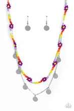 Load image into Gallery viewer, Rainbow Dash - Multi Floral Necklace w/ Silver Earrings