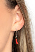 Load image into Gallery viewer, BOUQUET We Go - Multi Floral Necklace w/ Red Earrings