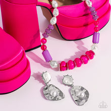 Load image into Gallery viewer, A SHEEN Slate - Pink Necklace Set