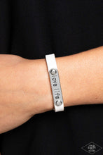 Load image into Gallery viewer, Love Life - White Inscribed Bracelet
