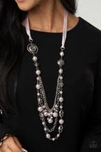 Load image into Gallery viewer, All The Trimmings - Pink Earrings/ Necklace Set
