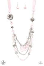 Load image into Gallery viewer, All The Trimmings - Pink Earrings/ Necklace Set
