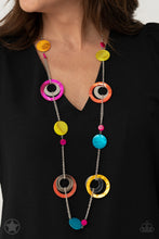 Load image into Gallery viewer, Kaleidoscopically Captivating Multi Earrings/ Necklace Set
