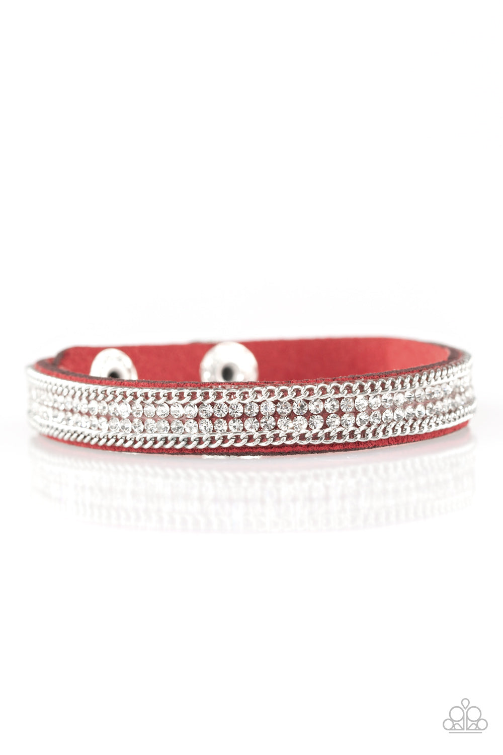 Babe Bling - Red Snap Bracelet