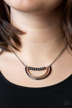 Load image into Gallery viewer, Artificial Arches - Black Earrings/ Necklace Set
