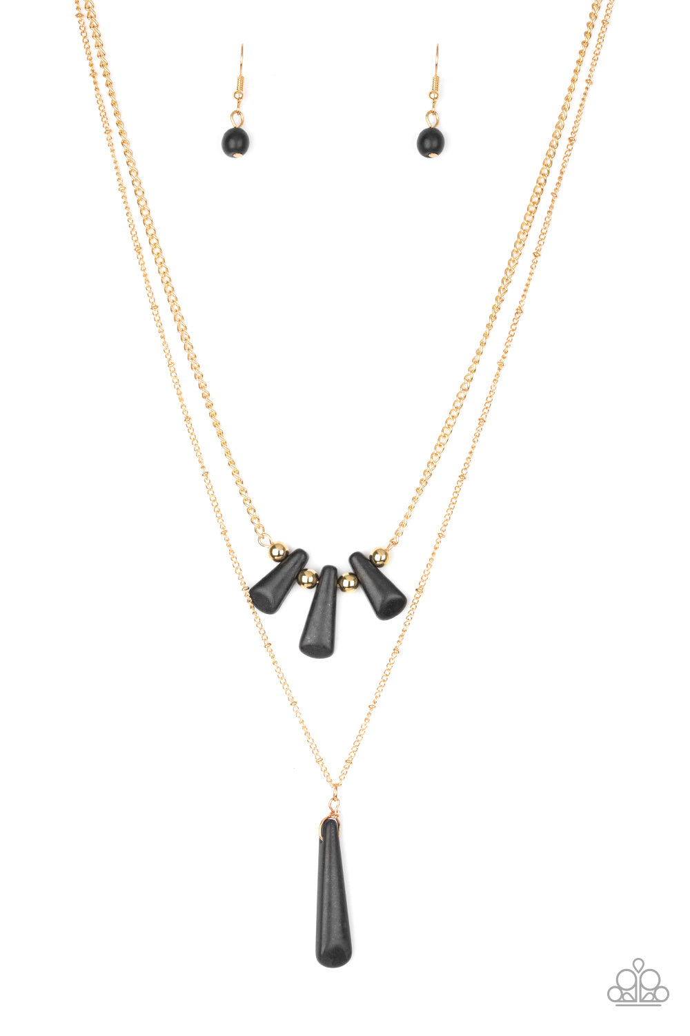 Basic Groundwork - Black Earrings/ Necklace Set