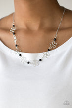 Load image into Gallery viewer, Always Abloom - Black Earrings/ Necklace Set
