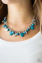 Load image into Gallery viewer, Flirtatiously Florida - Blue Earrings/ Necklace Set
