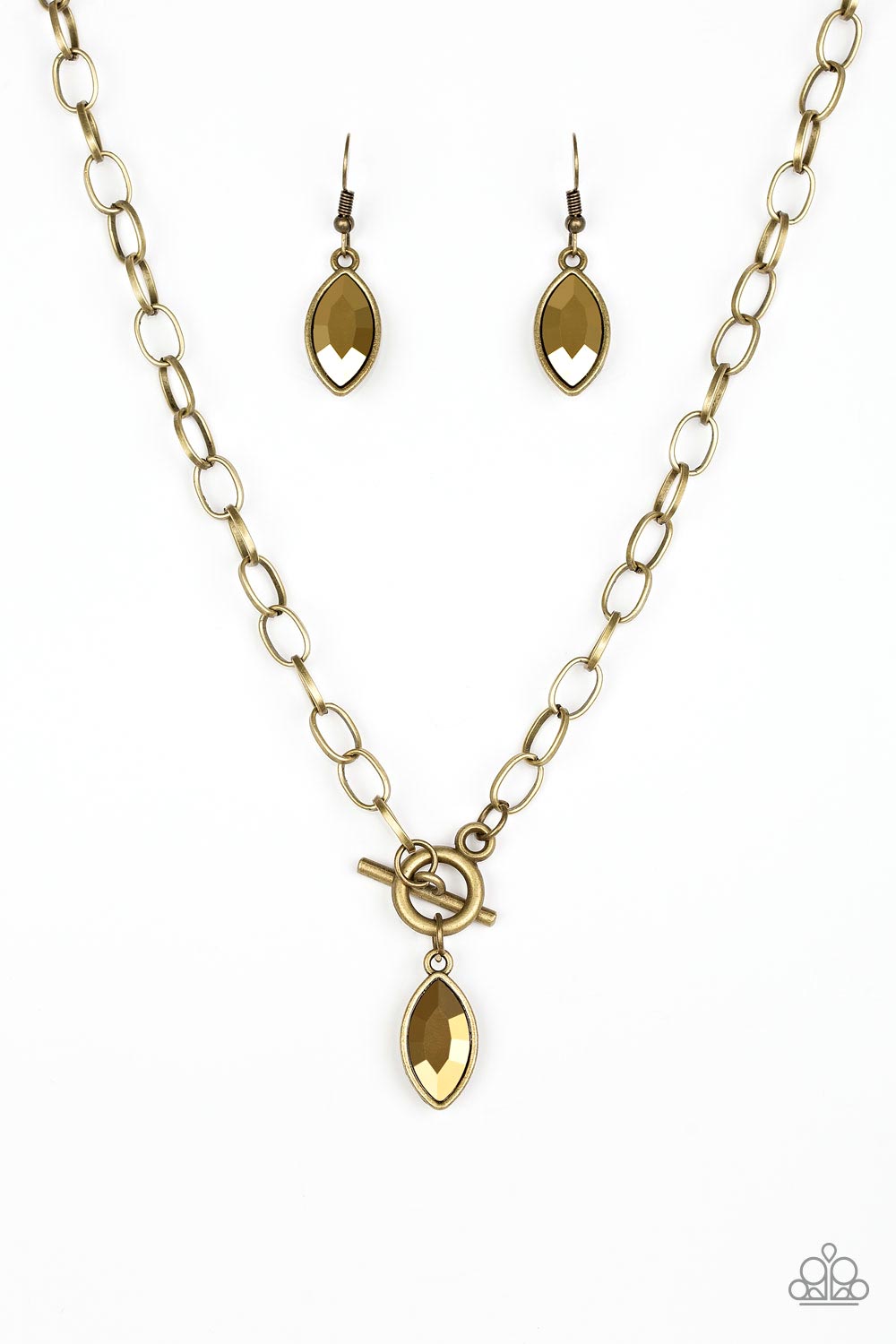 Club Sparkle - Brass Necklace