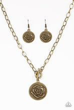 Load image into Gallery viewer, Beautifully Belle - Brass Earrings/ Necklace Set
