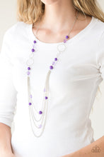 Load image into Gallery viewer, Bubbly Bright - Purple Necklace
