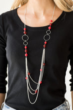 Load image into Gallery viewer, Bubbly Bright - Red Necklace
