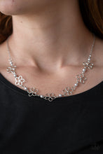 Load image into Gallery viewer, Always Abloom - Silver Earrings/ Necklace Set
