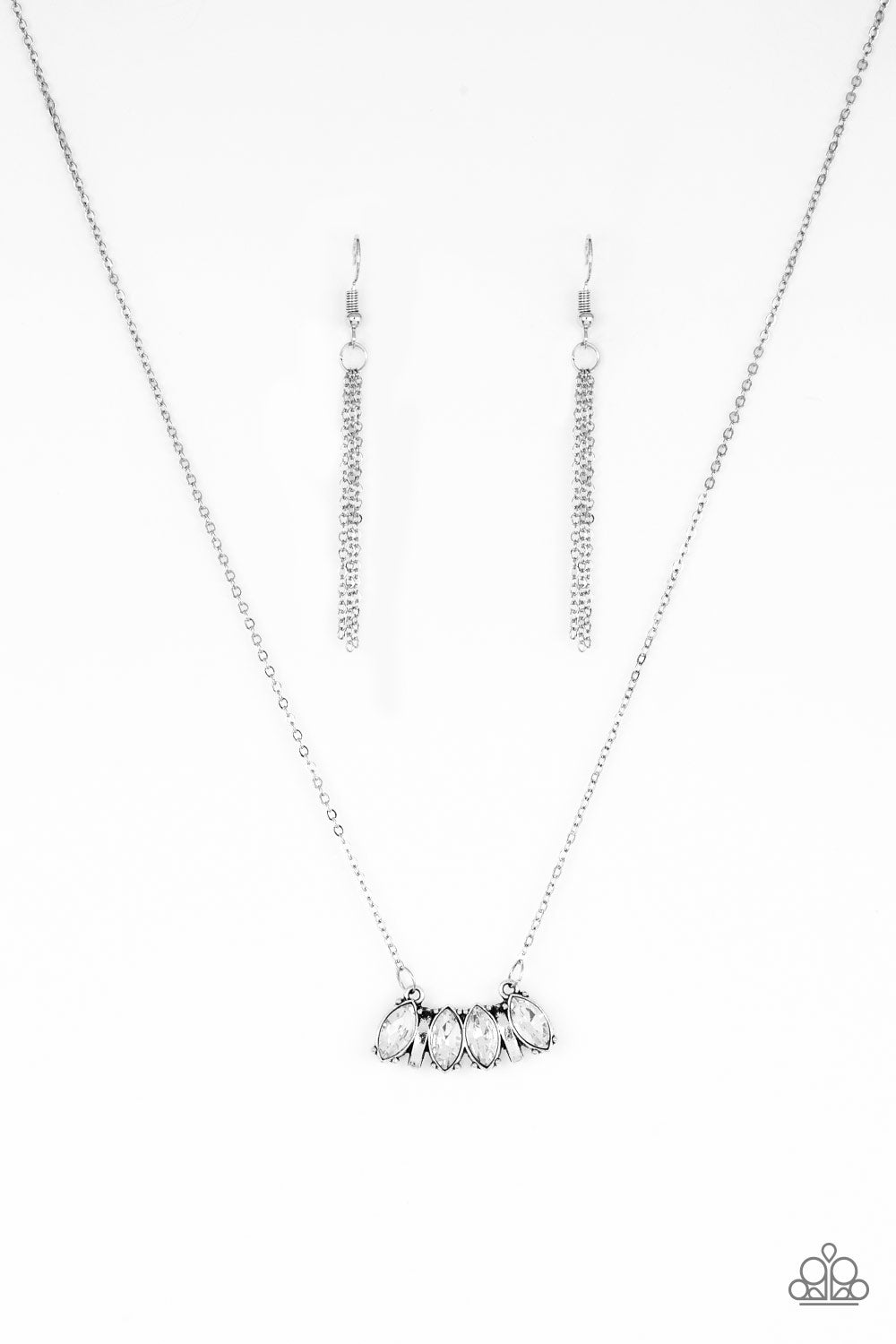 Deco Decadence - White necklace