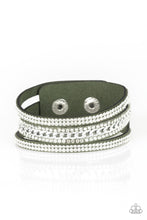 Load image into Gallery viewer, Rollin In Rhinestones - Green Bracelet
