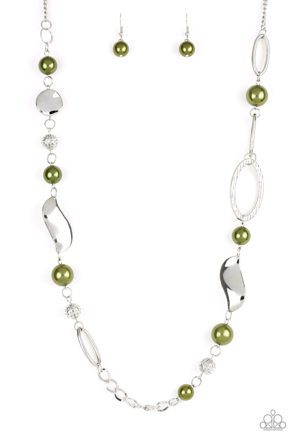 All About Me - Green Earrings/ Necklace Set