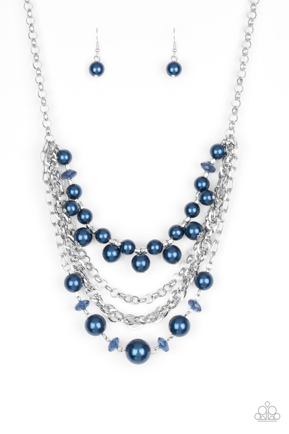 Rockin Rockette - Blue Earrings/ Necklace Set