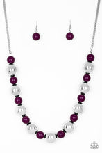 Load image into Gallery viewer, Top Pop - Purple Earrings/ Necklace Set
