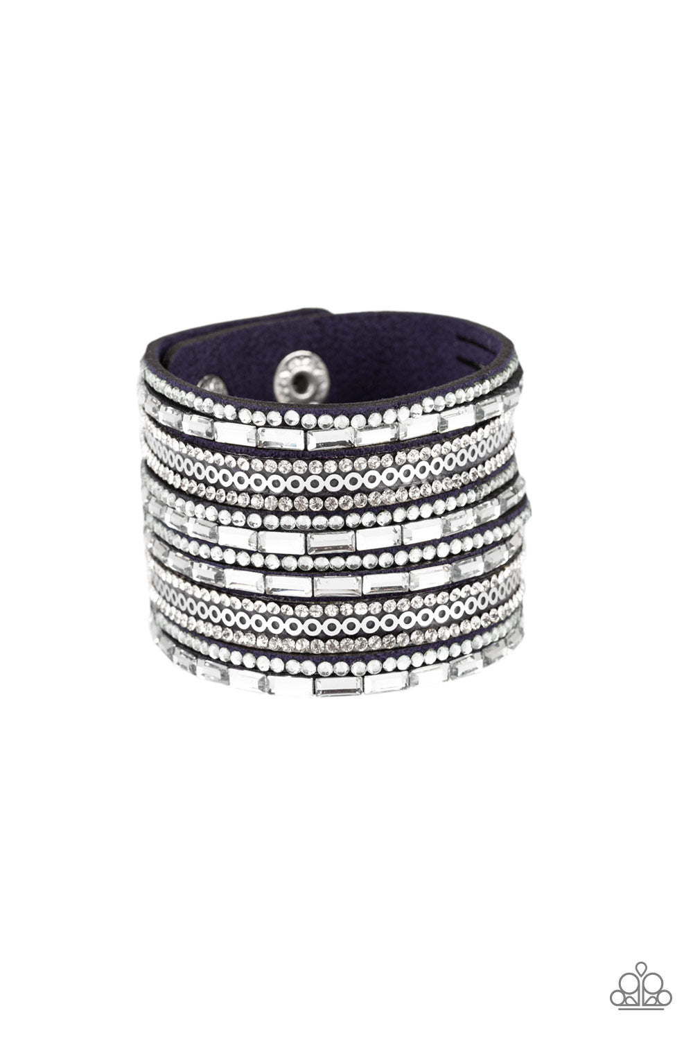 A Wait-and-SEQUIN Attitude - Blue Snap Bracelet