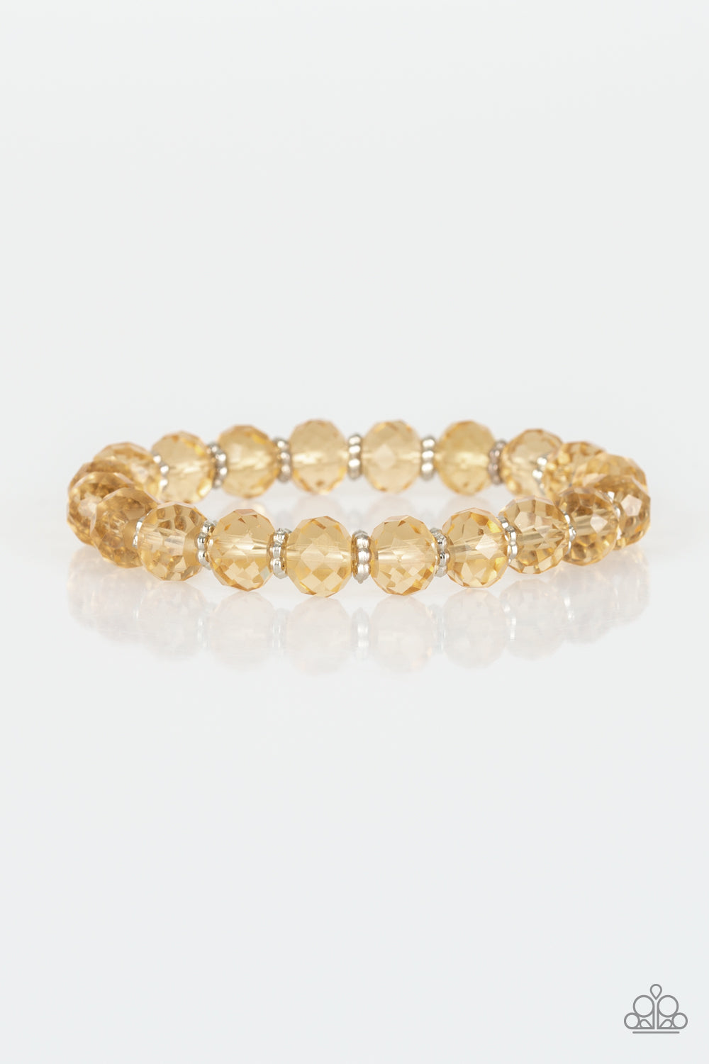 Crystal Candelabras - Gold Stretch Bracelet