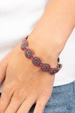 Load image into Gallery viewer, Bohemian Flowerbed - Pink Stretch Bracelet
