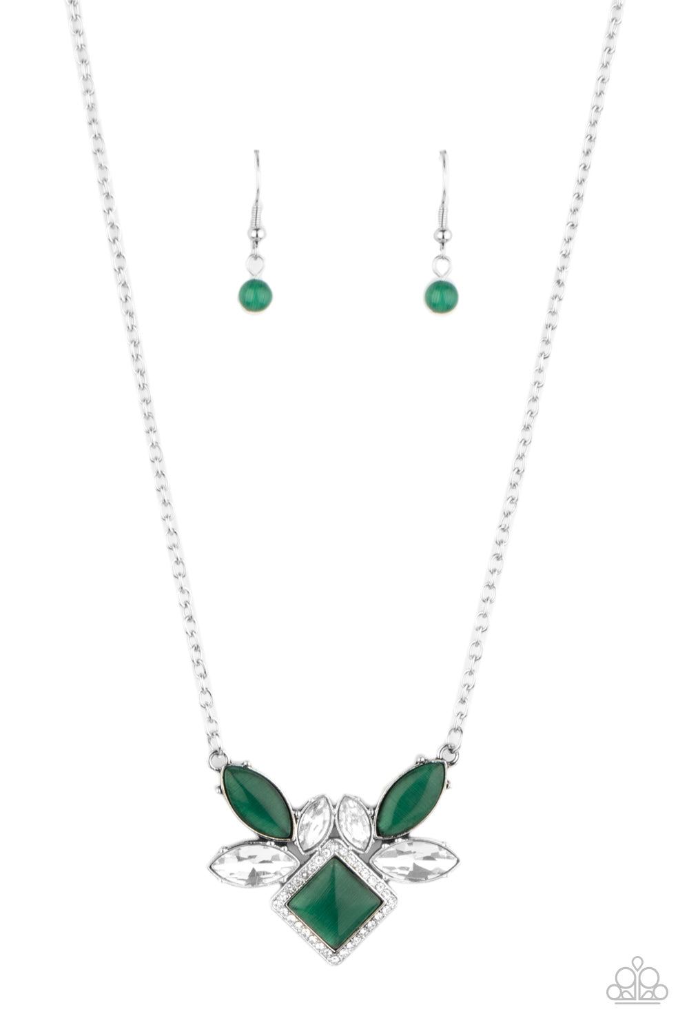 Amulet Avenue - Green Earrings/ Necklace Set