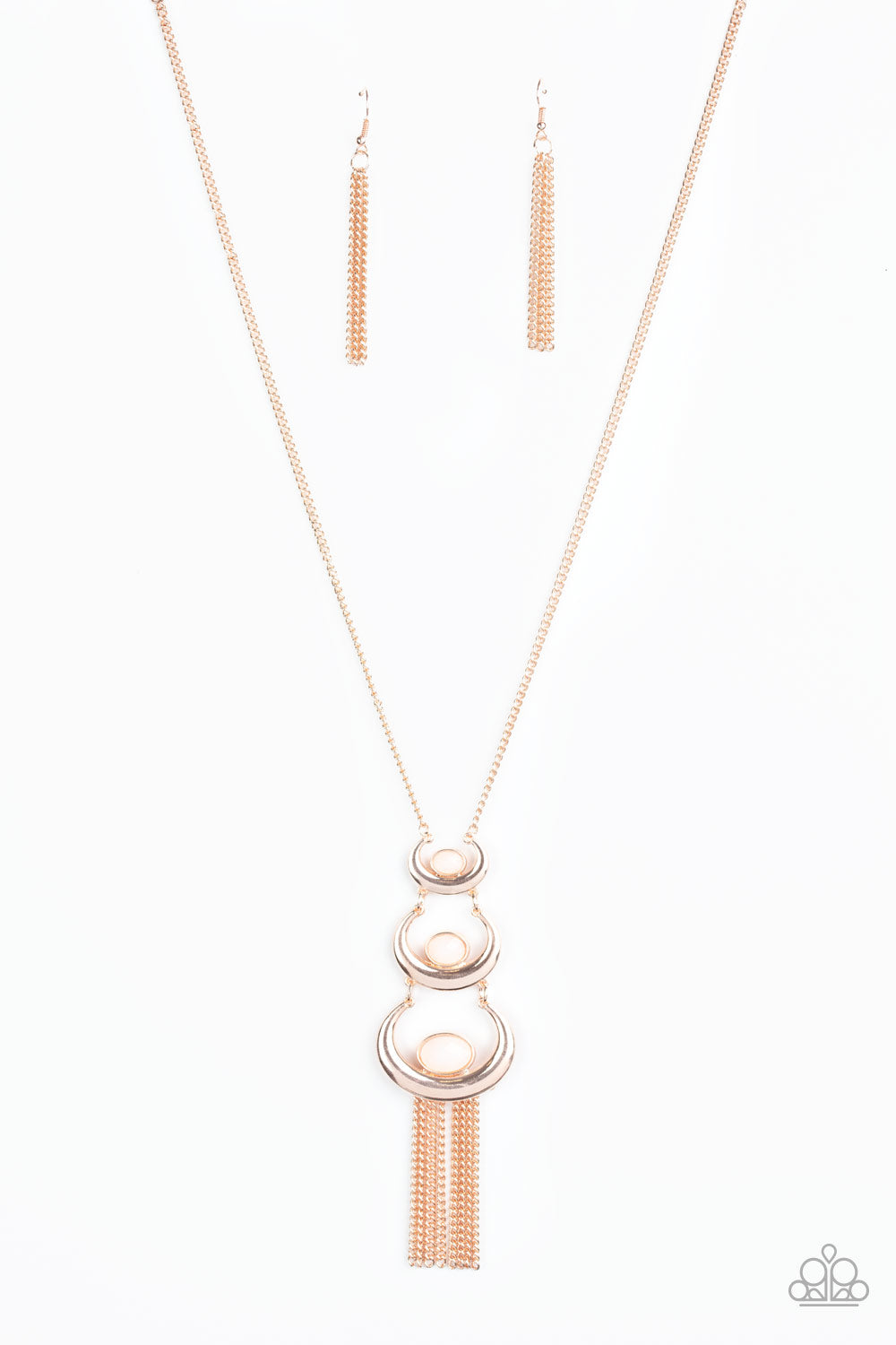 As MOON As I Can - Rose Gold Earrings/ Necklace Set