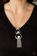 Load image into Gallery viewer, As MOON As I Can - White Earrings/ Necklace Set
