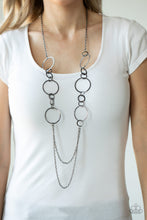 Load image into Gallery viewer, Basic Babe - Black Earrings/ Necklace Set
