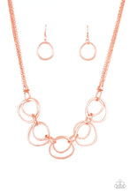 Load image into Gallery viewer, Asymmetrical Adornment - Copper Rose Gold Necklace
